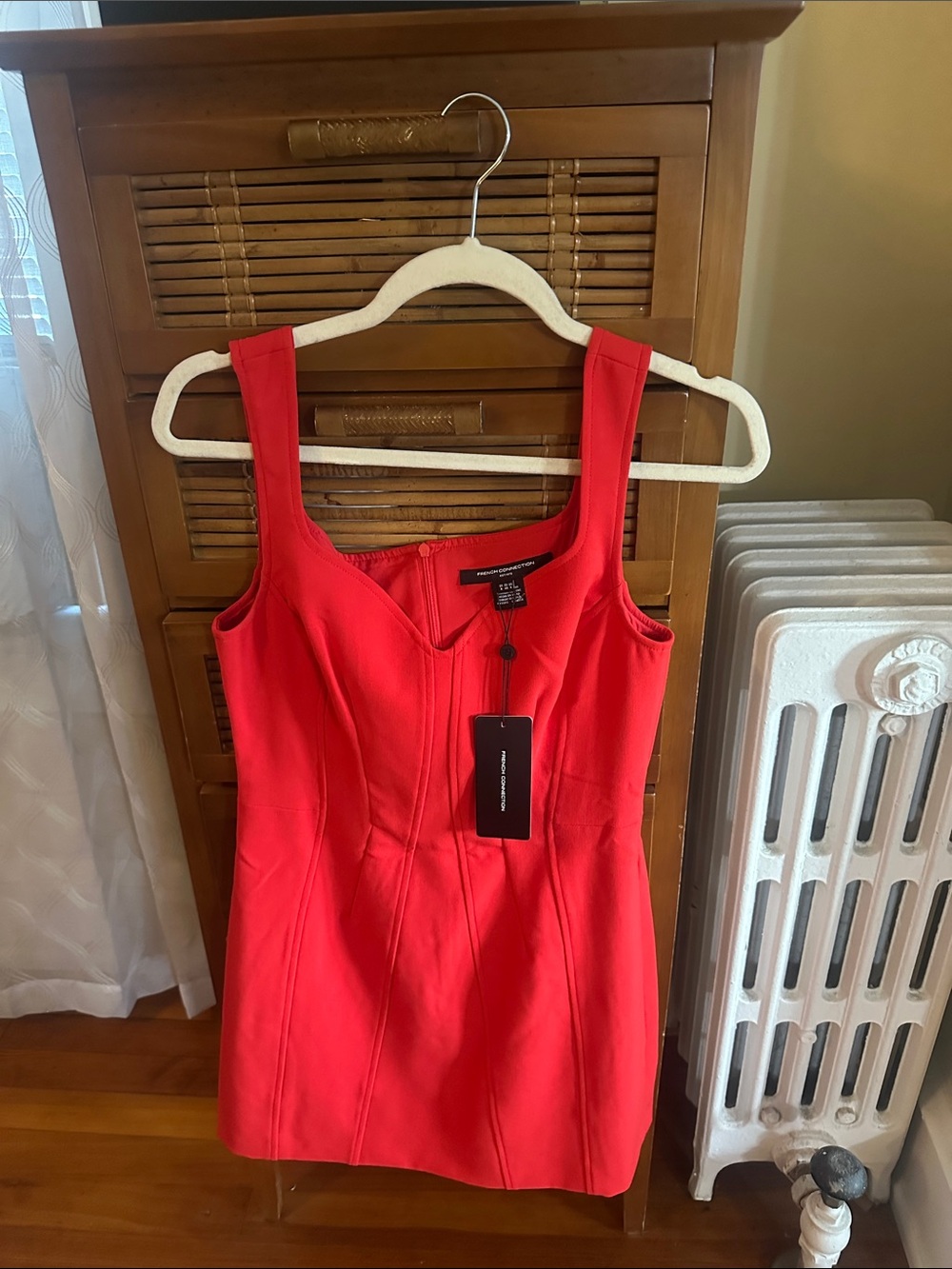 French Connection Red Sculpted Mini Dress